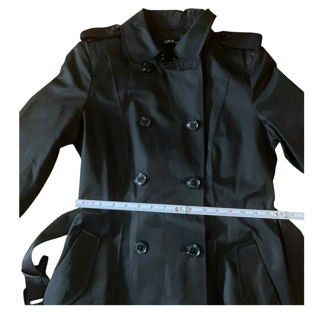 Lauren Ralph Lauren NWT Black Women’s Belted Waterproof Trench-Medium - Picture 15 of 16